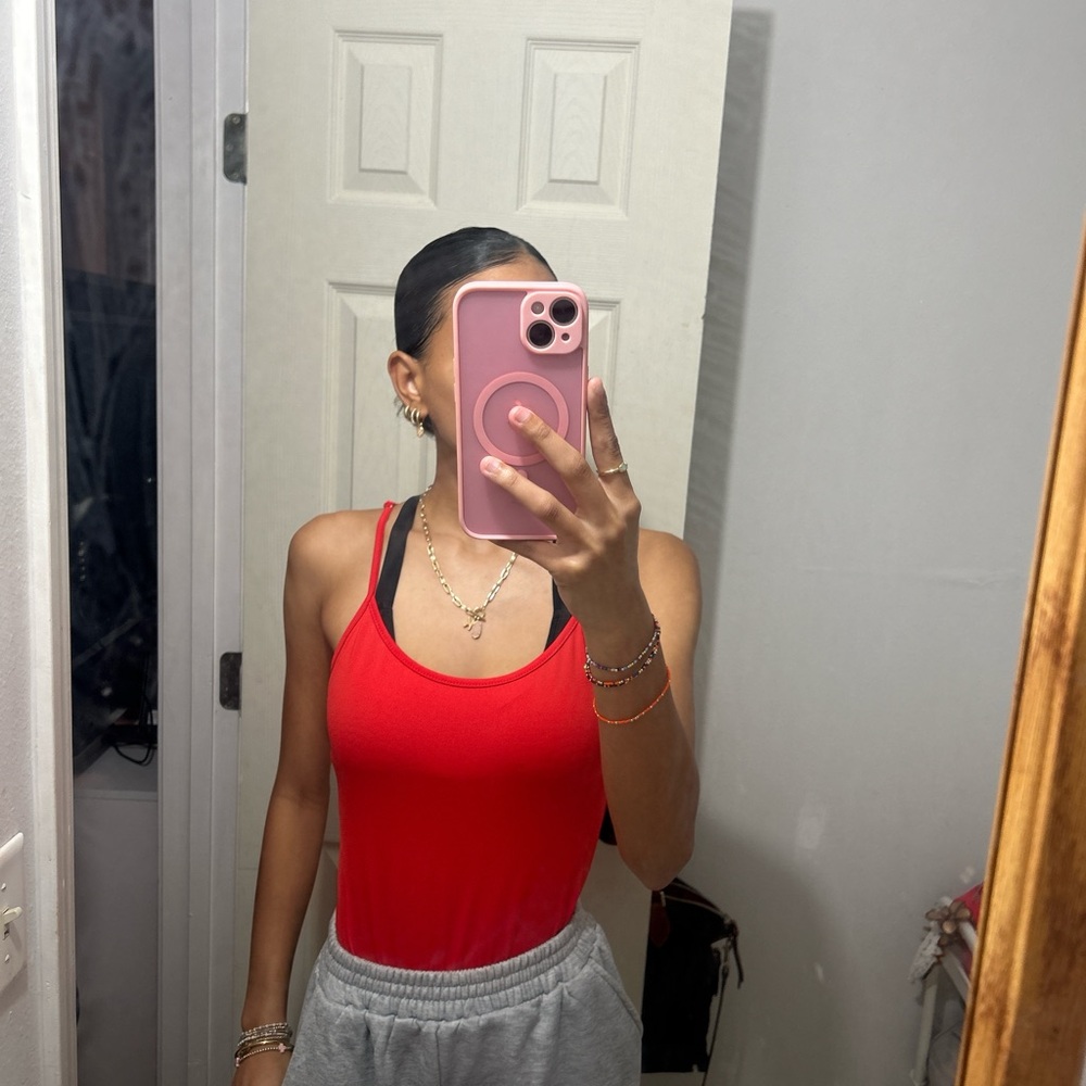 Women's Red Tank Top body suit